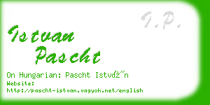 istvan pascht business card